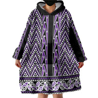 New Zealand Maori Niho Taniwha Wearable Blanket Hoodie Waiporopo Mangopare and Puhoro Pattern LT9 - Polynesian Pride