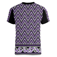 New Zealand Maori Niho Taniwha Women V-Neck T-Shirt Waiporopo Mangopare and Puhoro Pattern LT9 - Polynesian Pride