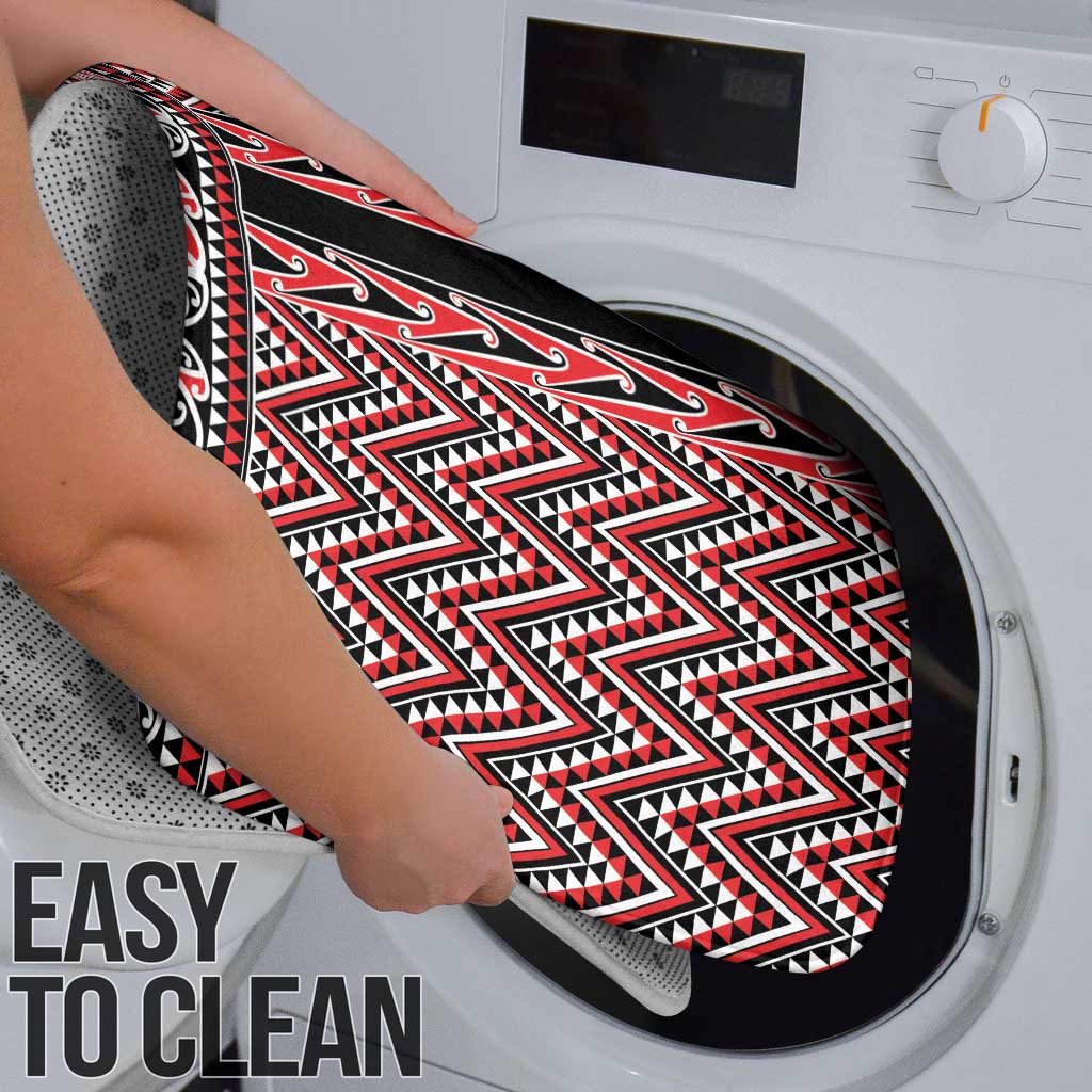 New Zealand Maori Niho Taniwha Bathroom Set Whero Mangopare and Puhoro Pattern - Polynesian Pride