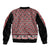 New Zealand Maori Niho Taniwha Bomber Jacket Whero Mangopare and Puhoro Pattern