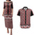New Zealand Maori Niho Taniwha Couples Matching Puletasi and Hawaiian Shirt Whero Mangopare and Puhoro Pattern