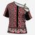 New Zealand Maori Niho Taniwha Cross Shoulder Shirt Whero Mangopare and Puhoro Pattern - Polynesian Pride