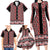 New Zealand Maori Niho Taniwha Family Matching Long Sleeve Bodycon Dress and Hawaiian Shirt Whero Mangopare and Puhoro Pattern