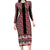 New Zealand Maori Niho Taniwha Family Matching Long Sleeve Bodycon Dress and Hawaiian Shirt Whero Mangopare and Puhoro Pattern