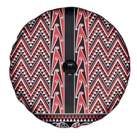 New Zealand Maori Niho Taniwha Spare Tire Cover Whero Mangopare and Puhoro Pattern