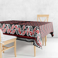 New Zealand Maori Niho Taniwha Tablecloth Whero Mangopare and Puhoro Pattern