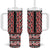 New Zealand Maori Niho Taniwha Tumbler With Handle Whero Mangopare and Puhoro Pattern