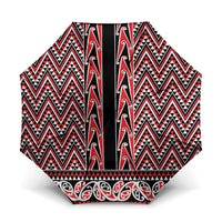 New Zealand Maori Niho Taniwha Umbrella Whero Mangopare and Puhoro Pattern - Polynesian Pride