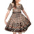 Vintage Bula Fiji Personalised Family Matching Tank Maxi Dress and Hawaiian Shirt Beige Hibiscus Tapa Pattern