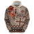 Vintage Bula Fiji Personalised Zip Hoodie Beige Hibiscus Tapa Pattern