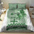 Vintage Bula Fiji Personalised Bedding Set Green Hibiscus Tapa Pattern