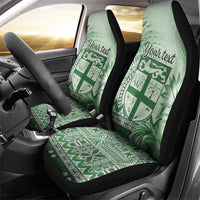 Vintage Bula Fiji Personalised Car Seat Cover Green Hibiscus Tapa Pattern LT9