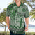 Vintage Bula Fiji Personalised Hawaiian Shirt Green Hibiscus Tapa Pattern