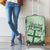 Vintage Bula Fiji Personalised Luggage Cover Green Hibiscus Tapa Pattern LT9