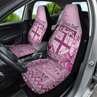 Vintage Bula Fiji Personalised Car Seat Cover Pink Hibiscus Tapa Pattern LT9