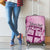 Vintage Bula Fiji Personalised Luggage Cover Pink Hibiscus Tapa Pattern LT9