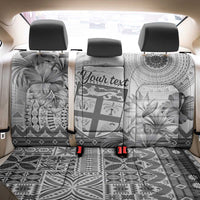 Vintage Bula Fiji Personalised Back Car Seat Cover Beige Hibiscus Tapa Pattern LT9