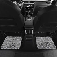 Vintage Bula Fiji Personalised Car Mats Beige Hibiscus Tapa Pattern LT9
