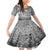 Vintage Bula Fiji Personalised Family Matching Mermaid Dress and Hawaiian Shirt Beige Hibiscus Tapa Pattern