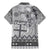Vintage Bula Fiji Personalised Family Matching Mermaid Dress and Hawaiian Shirt Beige Hibiscus Tapa Pattern