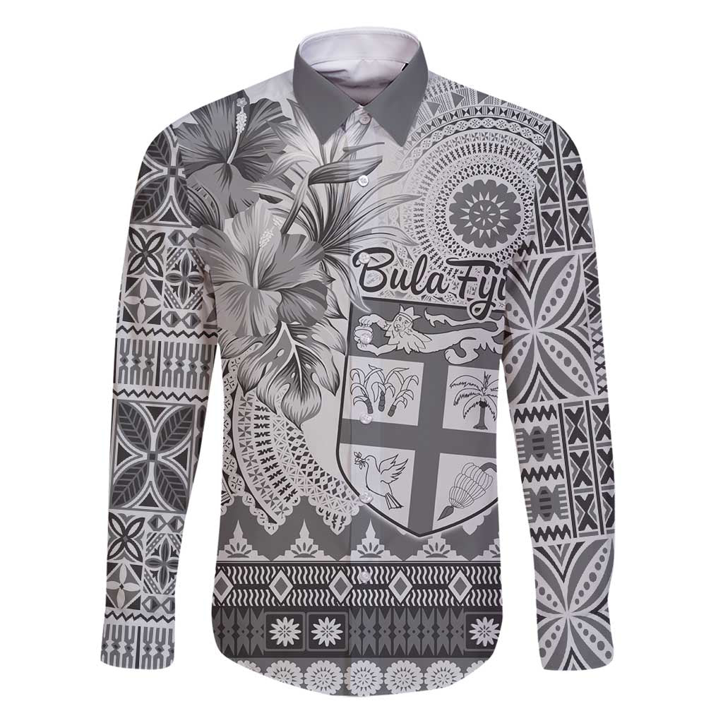 Vintage Bula Fiji Personalised Family Matching Off Shoulder Maxi Dress and Hawaiian Shirt Beige Hibiscus Tapa Pattern