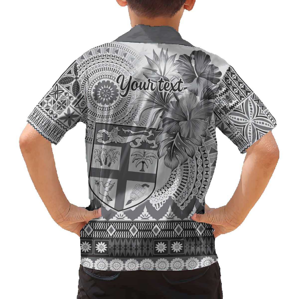 Vintage Bula Fiji Personalised Family Matching Puletasi and Hawaiian Shirt Beige Hibiscus Tapa Pattern LT9 - Polynesian Pride