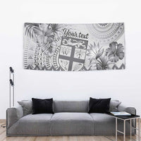 Vintage Bula Fiji Personalised Tapestry Beige Hibiscus Tapa Pattern LT9