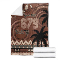 Personalised Bula Fiji 679 Blanket Fijian Tagimoucia Masi Tapa Art