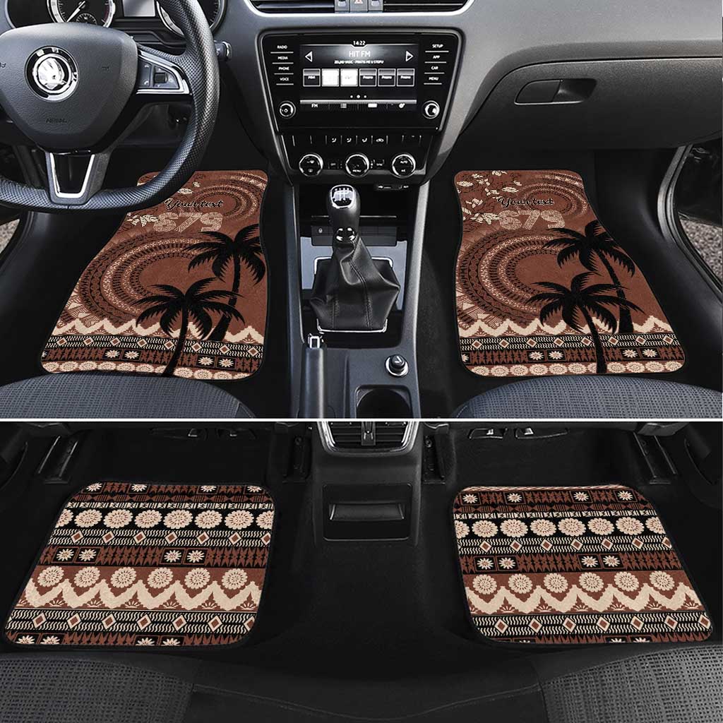 Personalised Bula Fiji 679 Car Mats Fijian Tagimoucia Masi Tapa Art