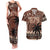 Personalised Bula Fiji 679 Couples Matching Tank Maxi Dress and Hawaiian Shirt Fijian Tagimoucia Masi Tapa Art