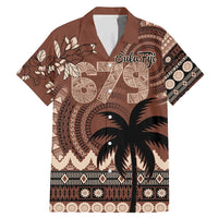 Personalised Bula Fiji 679 Family Matching Mermaid Dress and Hawaiian Shirt Fijian Tagimoucia Masi Tapa Art LT9 Dad's Shirt - Short Sleeve Brown - Polynesian Pride