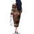 Personalised Bula Fiji 679 Family Matching Off The Shoulder Long Sleeve Dress and Hawaiian Shirt Fijian Tagimoucia Masi Tapa Art