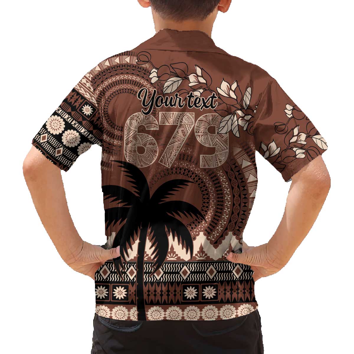 Personalised Bula Fiji 679 Family Matching Puletasi and Hawaiian Shirt Fijian Tagimoucia Masi Tapa Art LT9 - Polynesian Pride