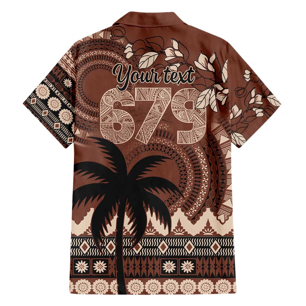 Personalised Bula Fiji 679 Family Matching Short Sleeve Bodycon Dress and Hawaiian Shirt Fijian Tagimoucia Masi Tapa Art LT9 - Polynesian Pride
