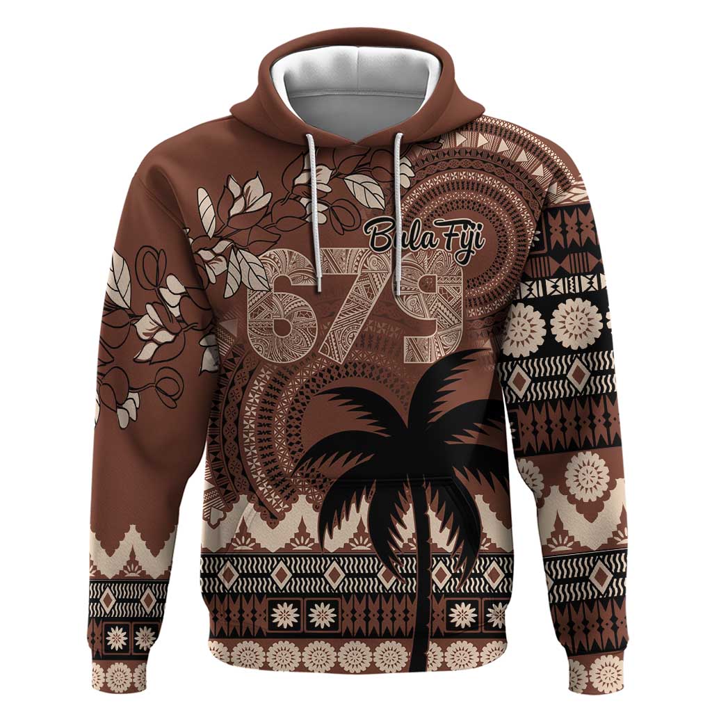 Personalised Bula Fiji 679 Hoodie Fijian Tagimoucia Masi Tapa Art