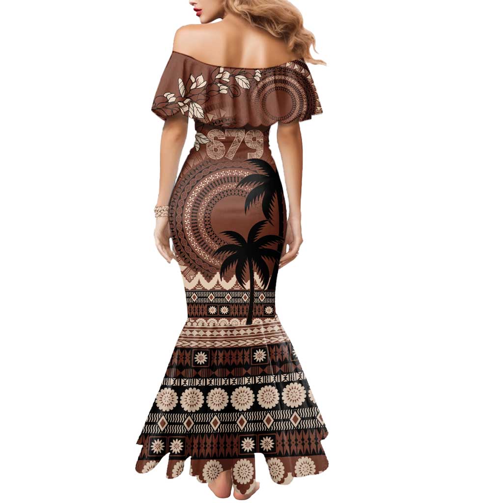 Personalised Bula Fiji 679 Mermaid Dress Fijian Tagimoucia Masi Tapa Art LT9 - Polynesian Pride