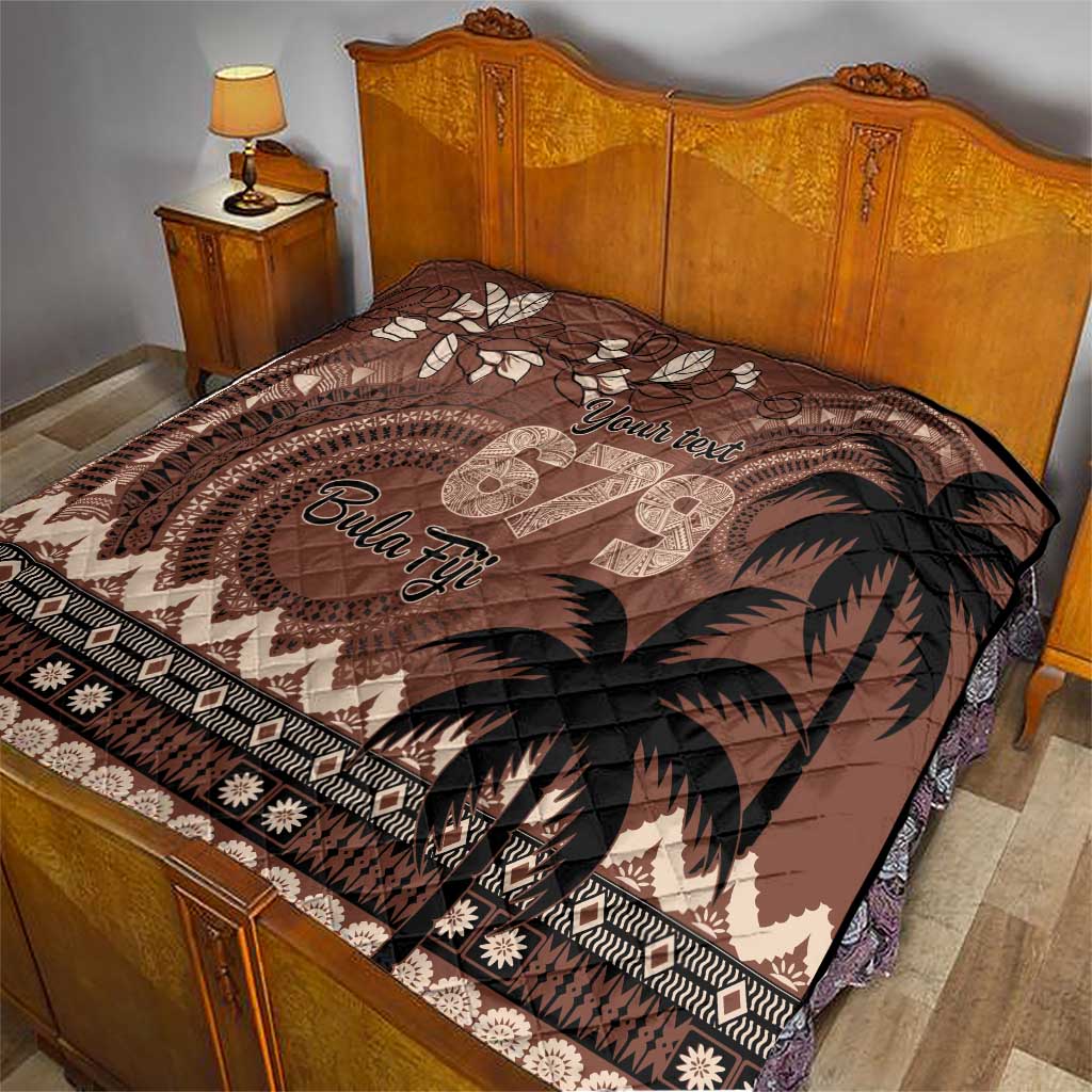 Personalised Bula Fiji 679 Quilt Fijian Tagimoucia Masi Tapa Art