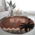 Personalised Bula Fiji 679 Round Carpet Fijian Tagimoucia Masi Tapa Art