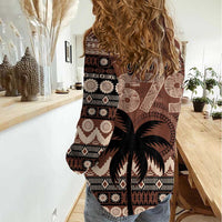 Personalised Bula Fiji 679 Women Casual Shirt Fijian Tagimoucia Masi Tapa Art LT9 - Polynesian Pride