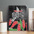 Personalised Samoa 685 Canvas Wall Art Teuila Flower With Black Samoan Tattoo