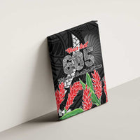 Personalised Samoa 685 Canvas Wall Art Teuila Flower With Black Samoan Tattoo