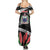 Personalised Samoa 685 Summer Maxi Dress Teuila Flower With Black Samoan Tattoo