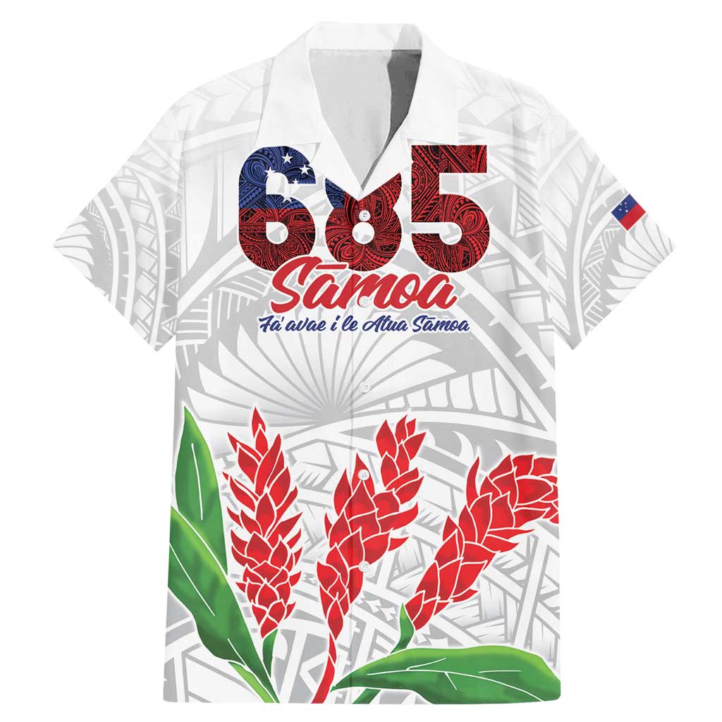 Personalised Samoa 685 Family Matching Mermaid Dress and Hawaiian Shirt Teuila Flower With White Samoan Tattoo