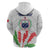 Personalised Samoa 685 Hoodie Teuila Flower With White Samoan Tattoo