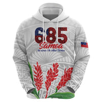 Personalised Samoa 685 Hoodie Teuila Flower With White Samoan Tattoo