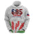 Personalised Samoa 685 Hoodie Teuila Flower With White Samoan Tattoo