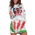 Personalised Samoa 685 Hoodie Dress Teuila Flower With White Samoan Tattoo