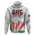 Personalised Samoa 685 Zip Hoodie Teuila Flower With White Samoan Tattoo