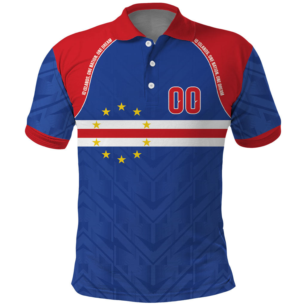 Cape Verde Atlantic Stars Custom Polo Shirt Football 2026 Supporter LT9 Blue - Polynesian Pride