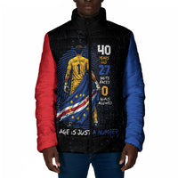 Cape Verde Goalkeeper Personalized Padded Jacket 40 Years Old 27 Shots Zero Goals Vintage